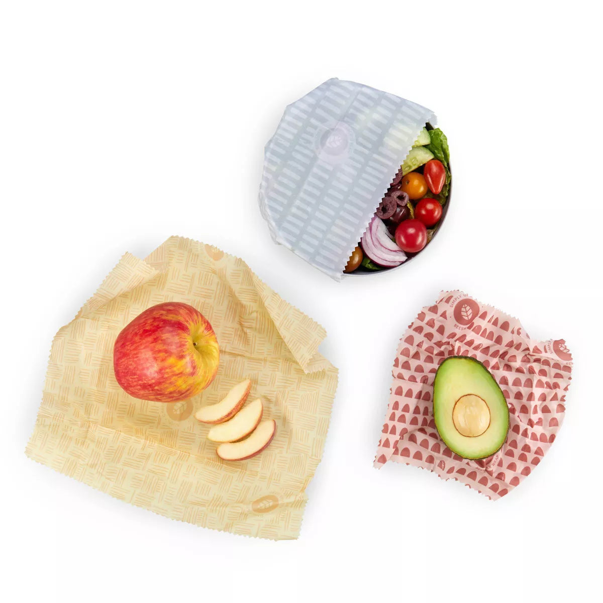 Beeswax Food Wraps 3 pieces S/M/L Eco-Friendly Alternative to Plastic