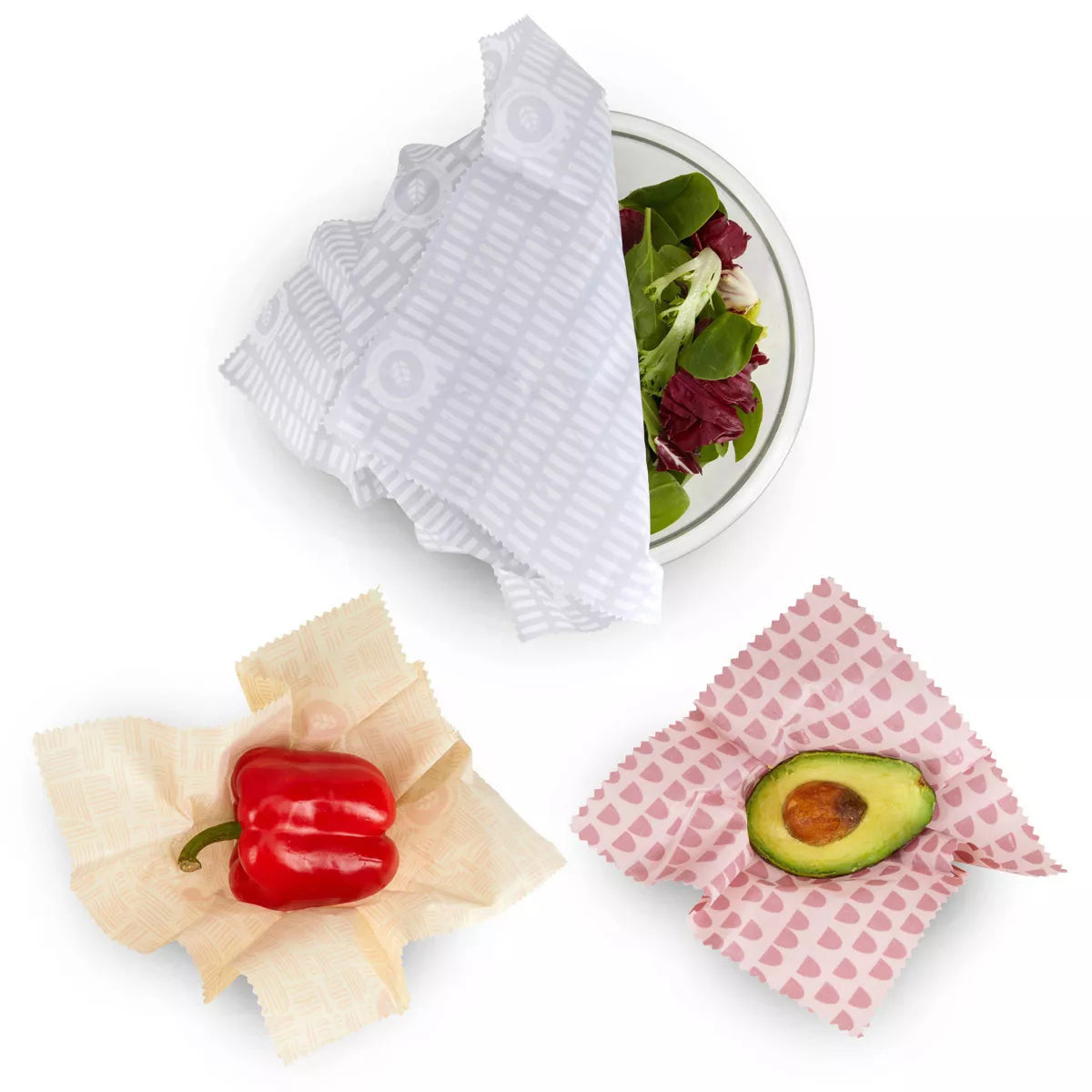 Beeswax Food Wraps 3 pieces S/M/L Eco-Friendly Alternative to Plastic