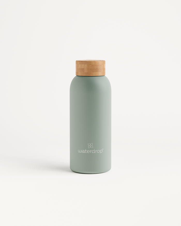 Reusable double-walled stainless steel bottle